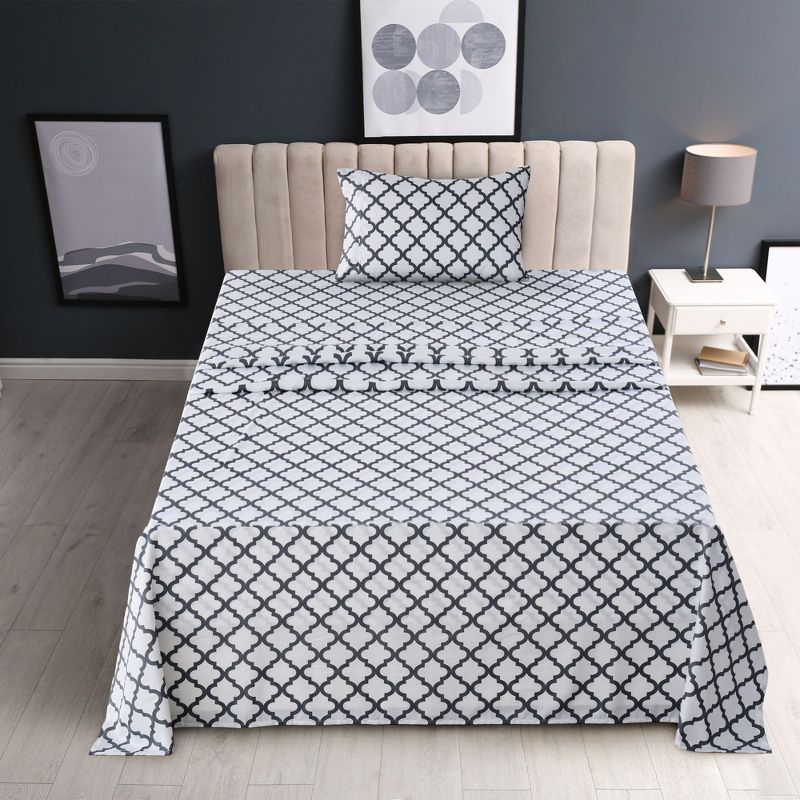 Lux Decor Collection Twin XL Bed Sheets - Premier 1800 Microfiber Deep Pocket Easy Care Sheets Set - White