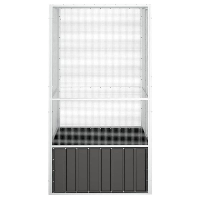 vidaXL Bird Cage Anthracite 43.7 in.x42.1 in.x83.3 in. Galvanized Steel