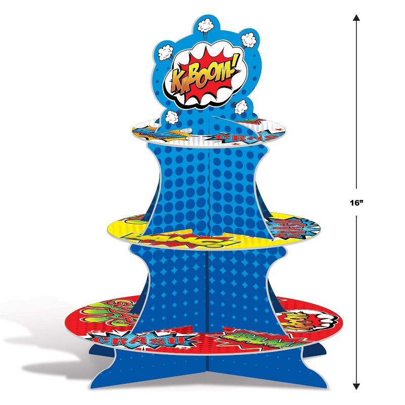 Beistle Hero Cupcake Stand, 16", (1/Pkg) Multicolored