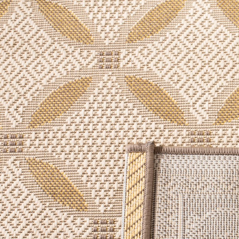 Courtyard CY7107 Power Loomed Indoor/Outdoor Area Rug - Dark Beig/Beige - 5'3"x7'7" - Safavieh.