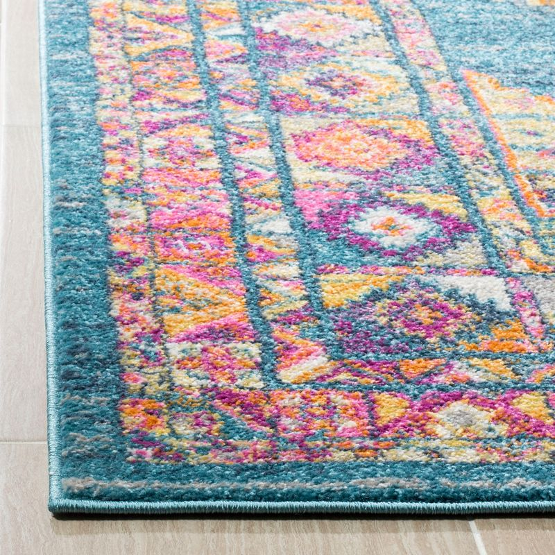 Madison MAD133 Power Loomed Indoor Area Rug - Light Blue/Orange - 8'x10' - Safavieh
