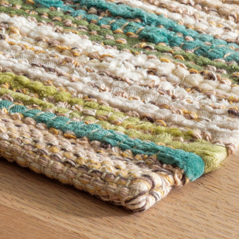 Francisco Green Handwoven Cotton Rug