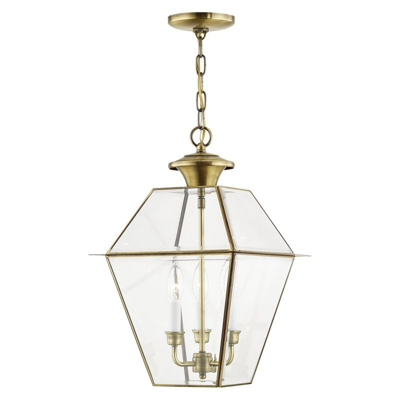 Livex Lighting Westover 3 - Light Pendant in  Antique Brass