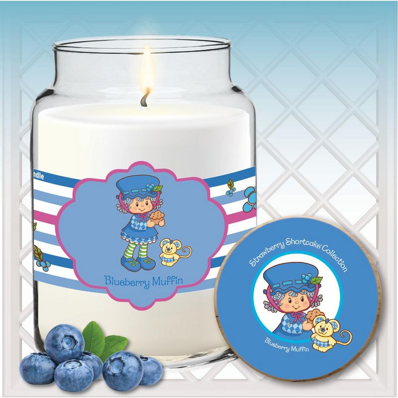 Courtside Market Strawberry Shortcake 26 oz Blueberry Muffin Striped Candle