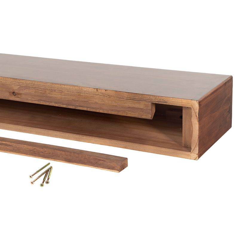 Mantels Direct Dakota 72" Pine Wood Fireplace Mantel Shelf - Cinnamon