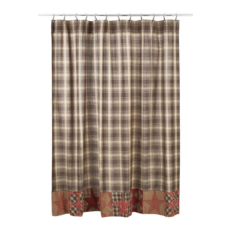 Dawson Star Patchwork Shower Curtain 72x72  VHC Brands
