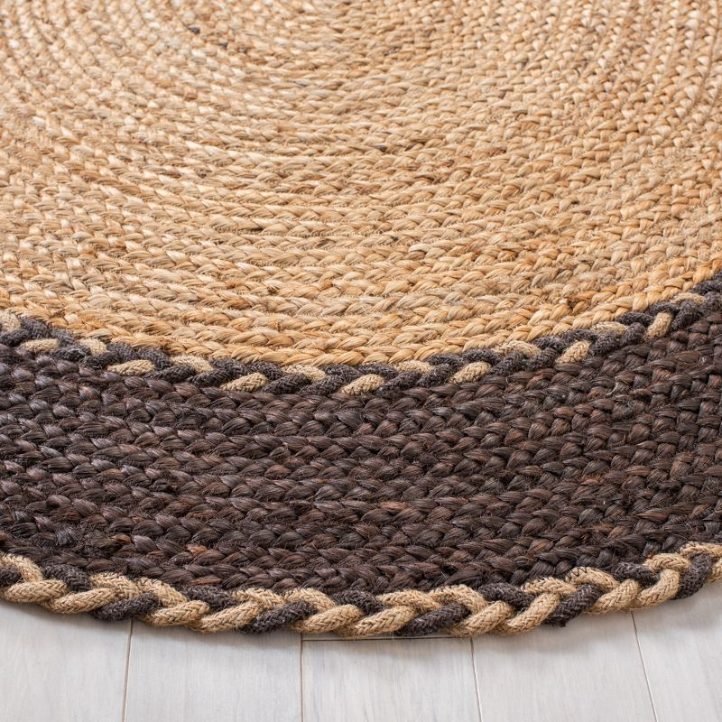 Natural Fiber NFB261 Hand Loomed Indoor Area Rug - Natural/Brown - 4'x6' Oval - Safavieh