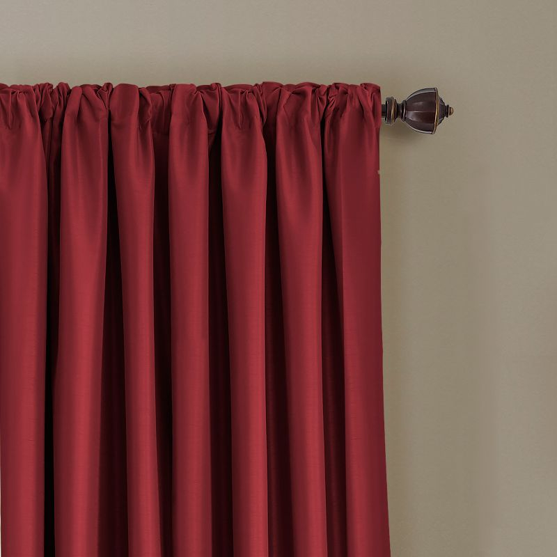 All Seasons Single Waterfall Window Valance - 52" x 36" - Rouge Red - Elrene Home Fashions