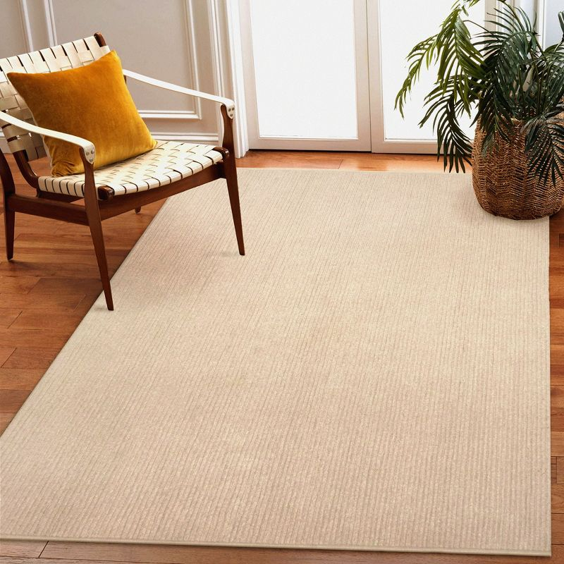 Liora Manne Calais Solid Indoor/Outdoor Rug Sand 3'6" x 5'6"