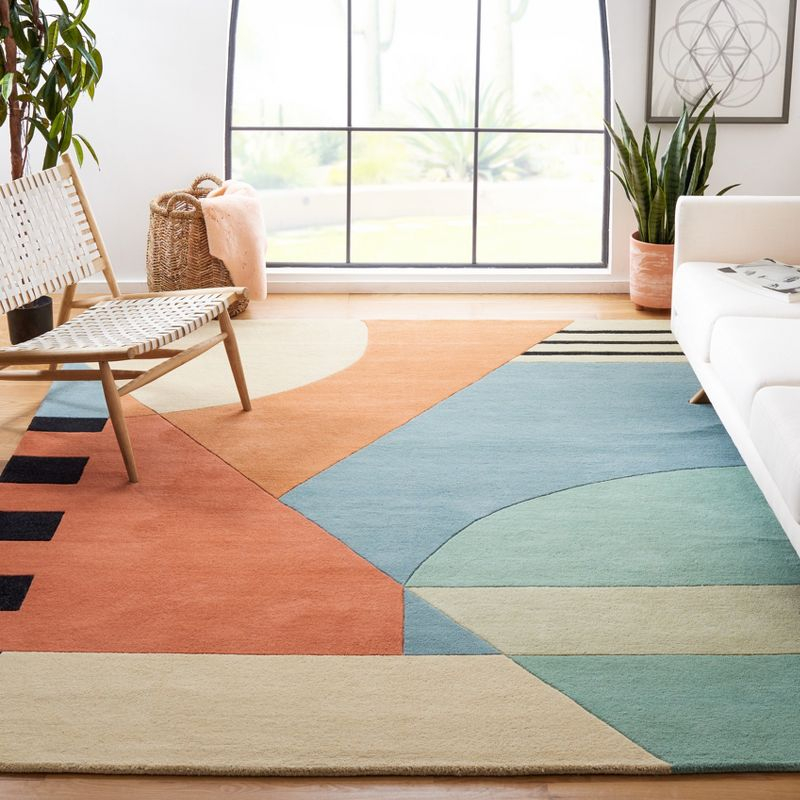 Rodeo Drive RD863 Hand Tufted Indoor Area Rug - 7'6"x9'6" - Gold - Safavieh