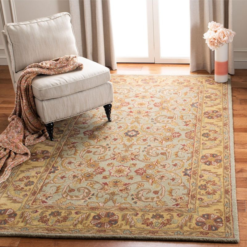 Heritage HG924 Hand Tufted Area Rug - Grey/Gold - 5'x8' - Safavieh.