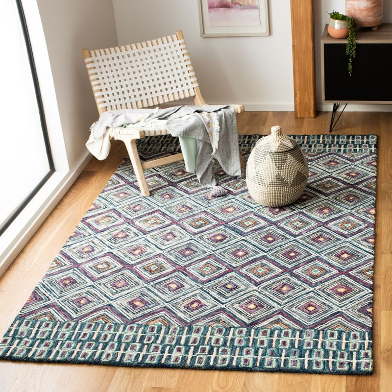 Aspen APN812 Hand Tufted Indoor Accent Rug - Blue/Red - 3'x5' - Safavieh