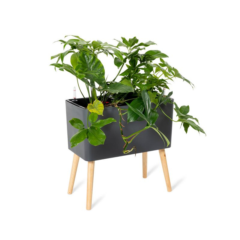 Ava Self-Watering Rectangular Planter - white