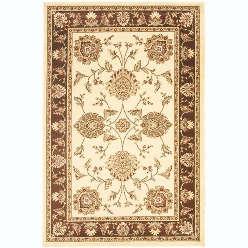 Lyndhurst LNH555 Power Loomed Accent Rug - Ivory/Brown - 3'3"x5'3" - Safavieh