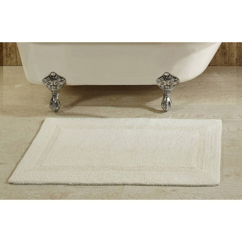 24"x40" Lux Collection Bath Rug Ivory - Better Trends: Cotton, Tufted, Machine Washable, No Backing