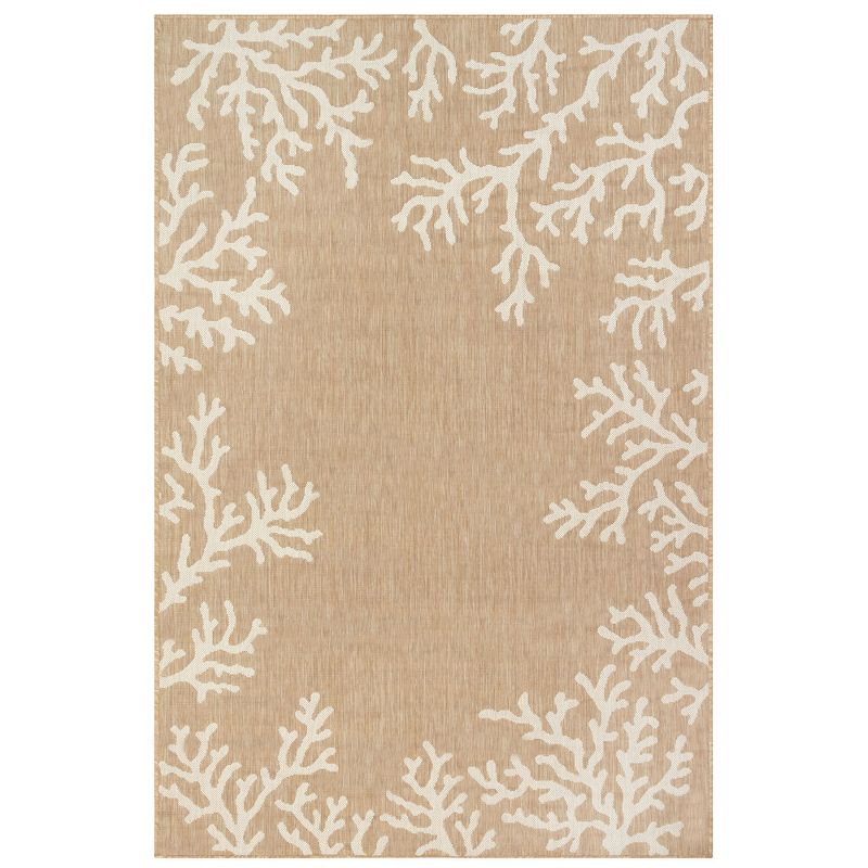 Liora Manne Carmel Coral Border Indoor/Outdoor Rug Sand 7'10" x 9'10"
