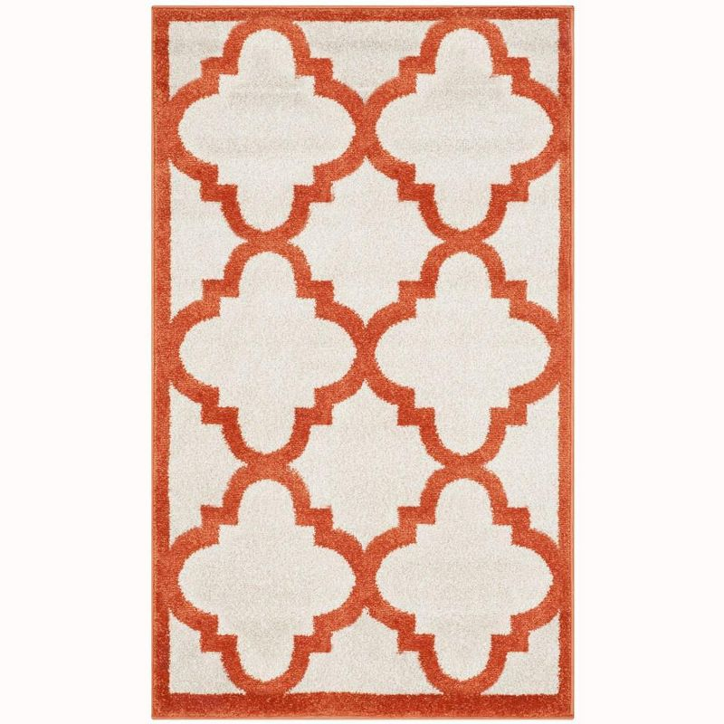 Amherst AMT423 Power Loomed Indoor Accent Rug - Beige/Orange - 2'6"x4' - Safavieh