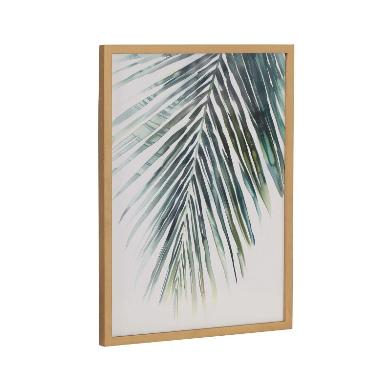 Kate & Laurel All Things Decor 12"x16" Gallery Tropical Modern Botanical Palm Print by The Creative Bunch Studio Gold