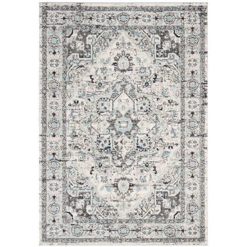 Madison 900 MAD924 Machine Made Indoor Area Rug - Light Grey/Blue - 5'3"x7'6" - Safavieh