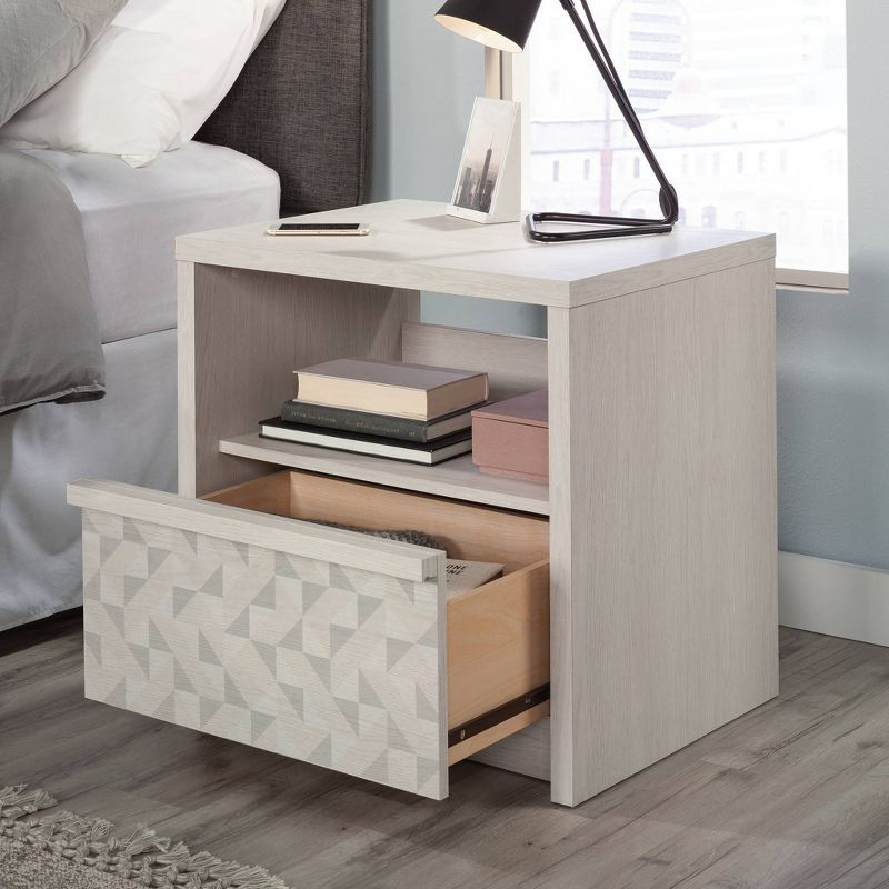 Harvey Park Nightstand with Drawer Glacier Oak - Sauder: 5-Year Warranty, MDF, Laminate Surface, 24" High