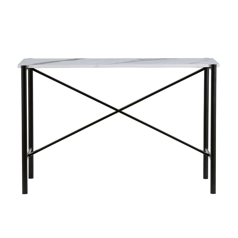 Marble Top Console Table in Black - Henn&Hart