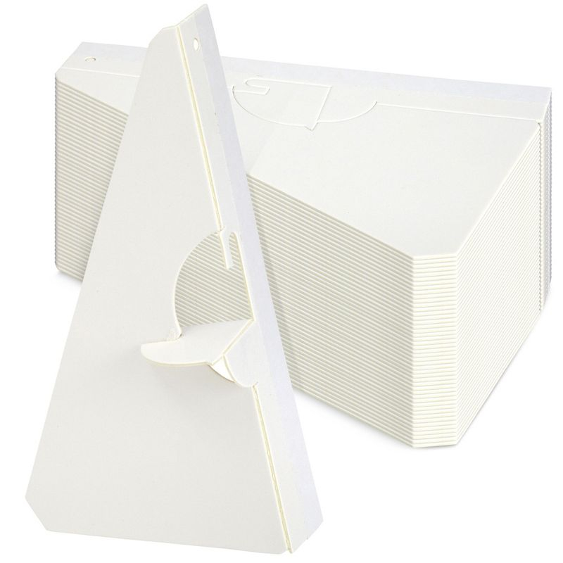 Bright Creations 50-Pack Self-Stick Cardboard Easel Backs, Picture Frame and Art Easel Stand Bulk Pack (White, 7 in)