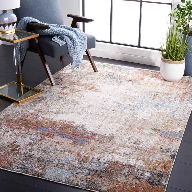 Jasmine JSM341 Power Loomed Area Rug - Beige/Light Blue - 5'3"x5'3" - Safavieh.