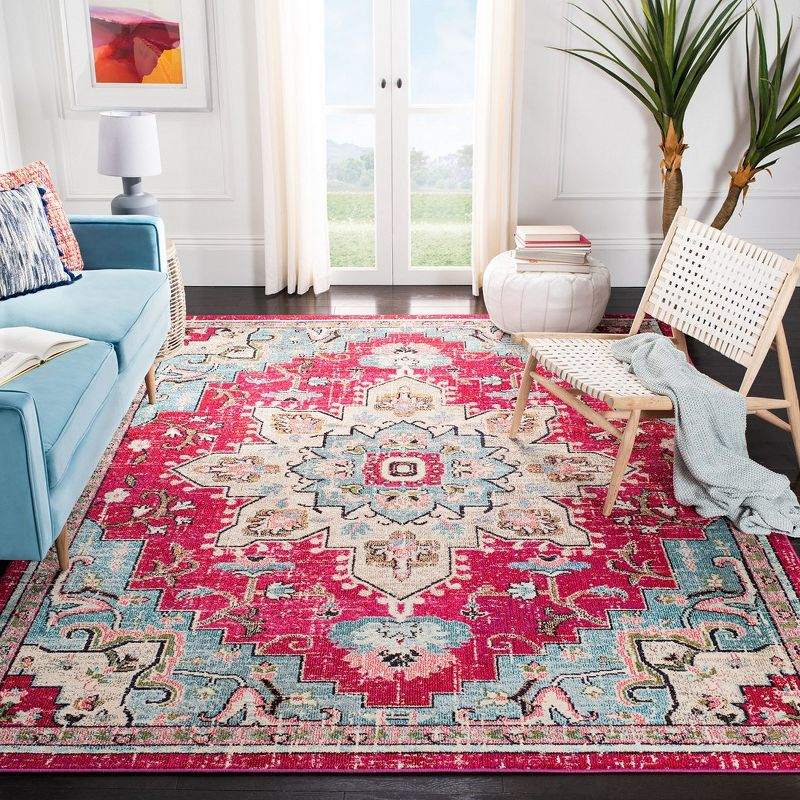 Madison MAD473 Power Loomed Indoor Area Rug - Fuchsia/Blue - 8'x10' - Safavieh