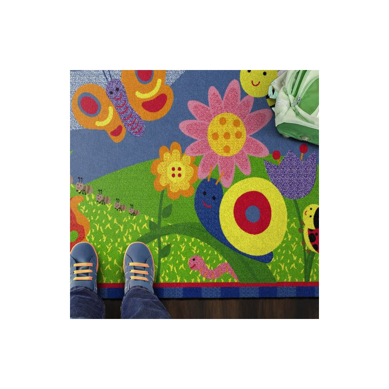 Flagship Carpets Cutie Bugs Kids and Baby Non Slip Area Rug, 3' x 5'