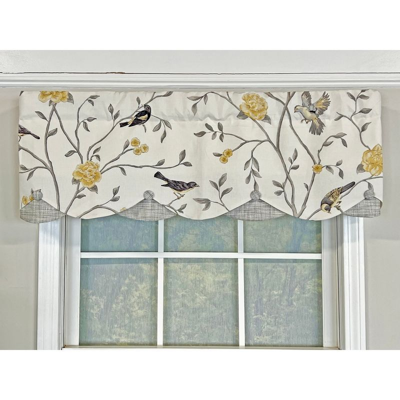 RLF Home Cotton Scalloped 50'' W Window Valance