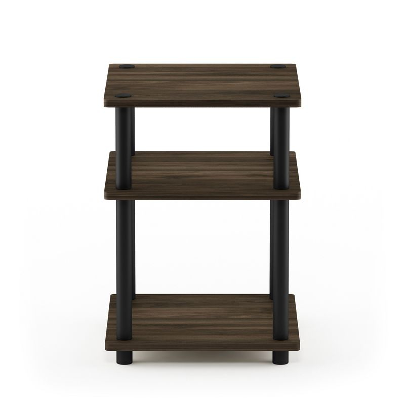 3-Tier Easy Assembly Multipurpose Shelf Dispaly Open Shelves Sofa Side End Table Nightstand for Living Room&Bedroom,Blackwood