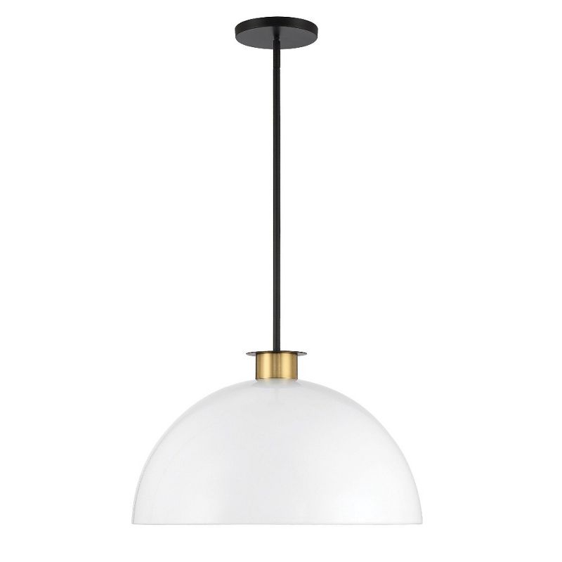 Crystorama Lighting Gigi 1 - Light Pendant in  Black/Aged Brass