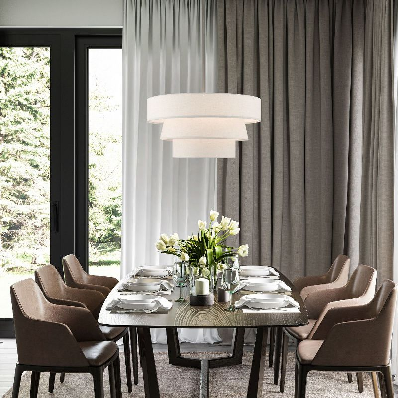 Livex Lighting Chandler 4 - Light Pendant in  Brushed Nickel