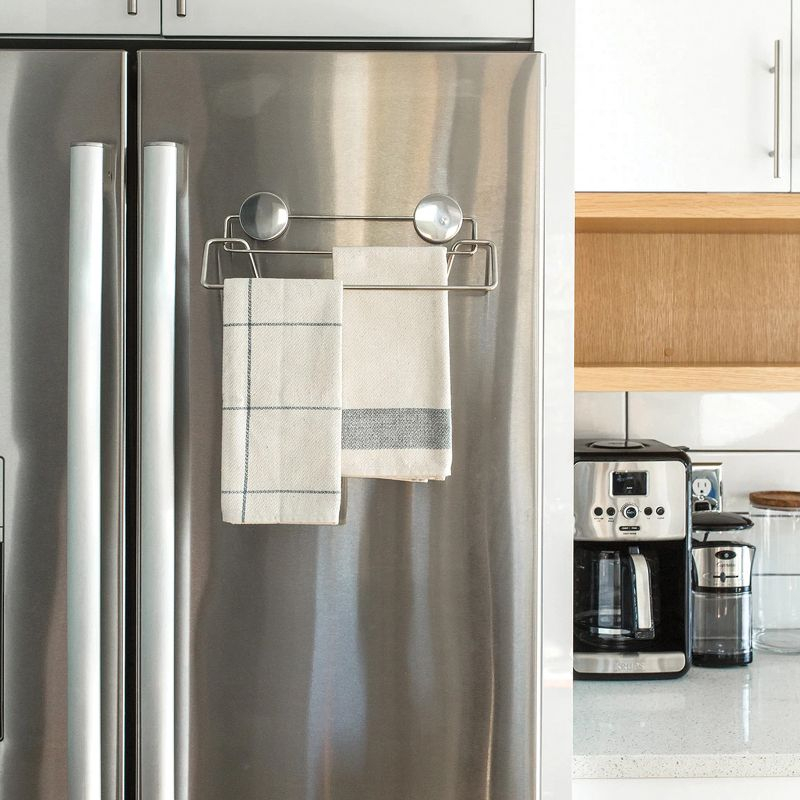 Better Houseware Stainless Steel Magnetic Towel Bar in Silver