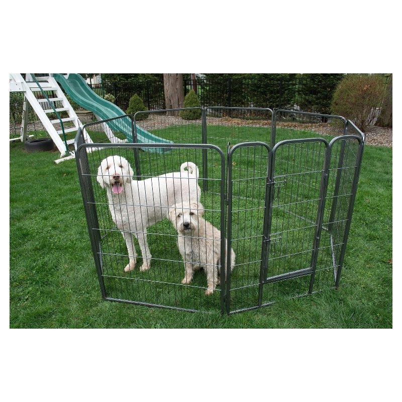 Iconic Pet Heavy Duty Metal Tube Pen Pet Dog Exercise and Training Playpen - 40"