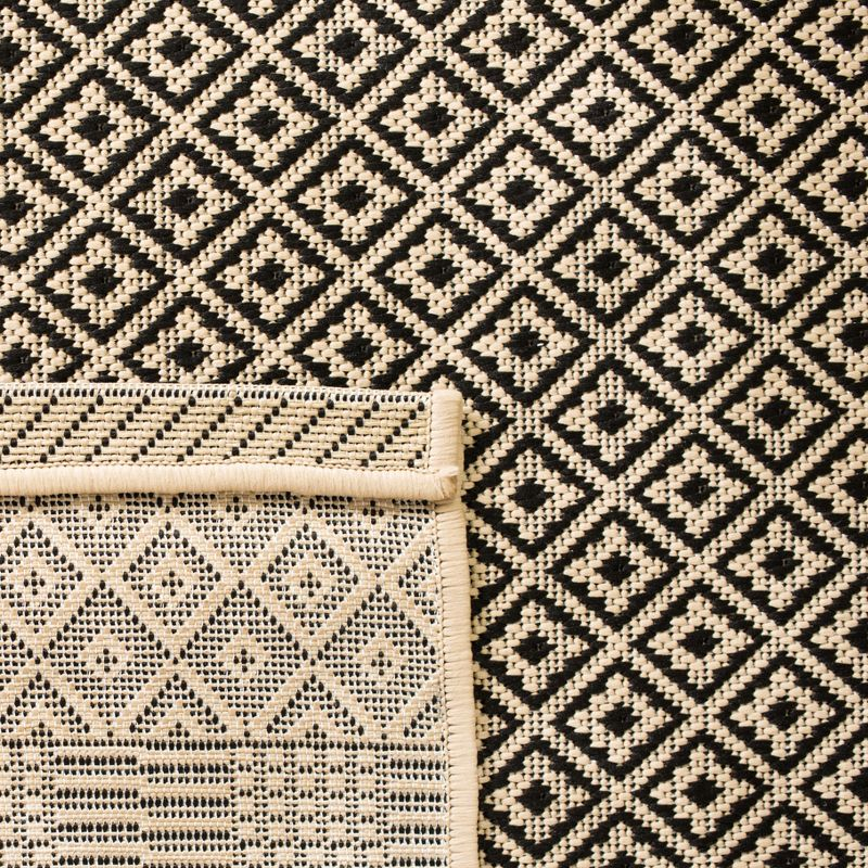 Courtyard CY6235 Power Loomed Indoor and Outdoor Area Rug - Beige/Black - 8'x10' - Safavieh