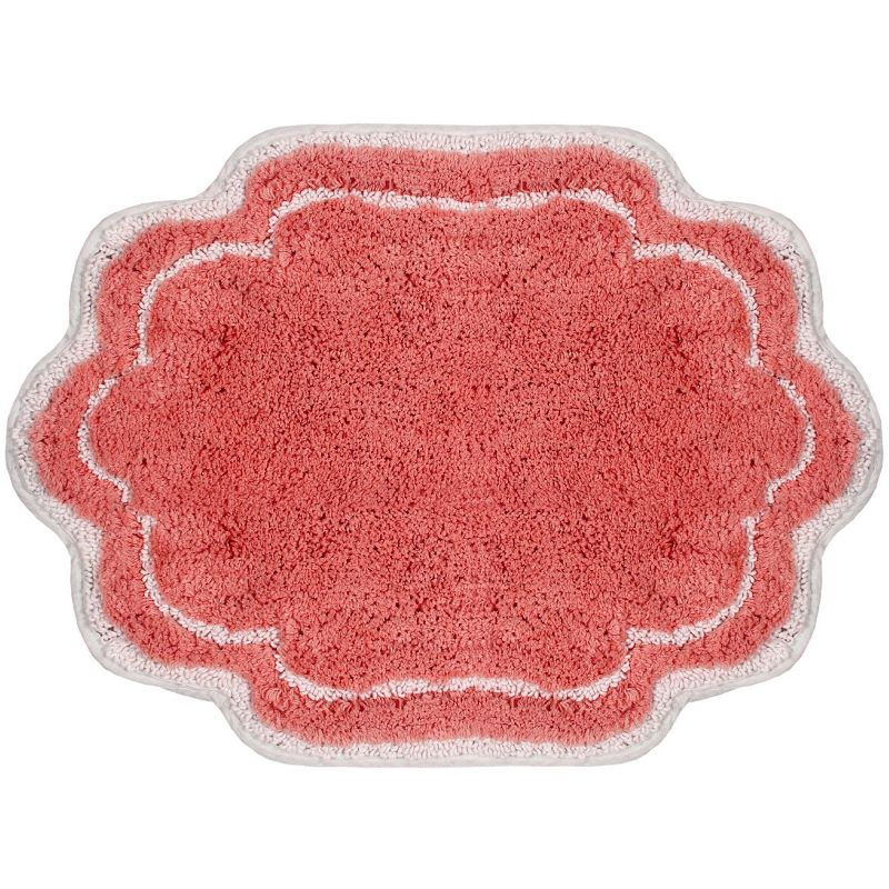 17"x24" Allure Collection Coral Cotton Tufted Bath Rug - Home Weavers