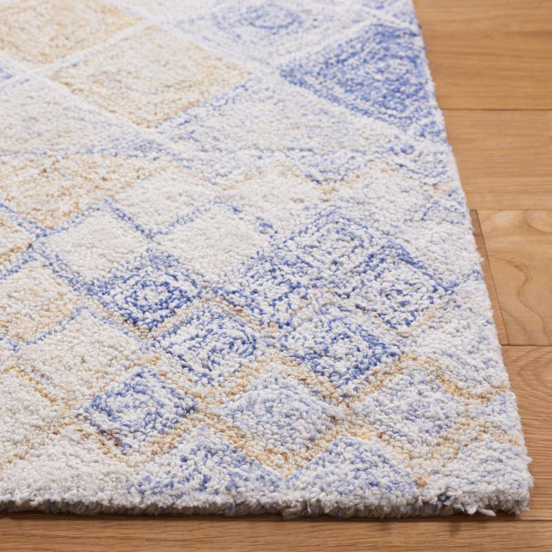 Abstract ABT212 Handmade Tufted Area Rug - Blue/Grey - 5'-0" x 8'-0" - Safavieh