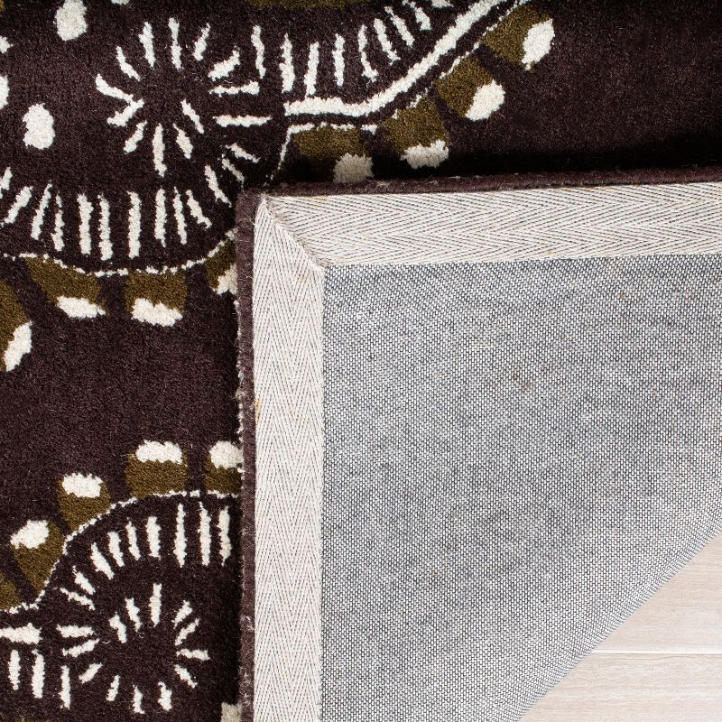 Wyndham WYD372 Hand Tufted Area Rug - Brown/Ivory - 7'x7' - Safavieh.