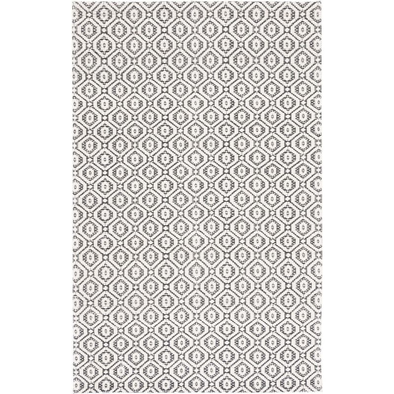 Marbella MRB325 Hand Woven Area Rug - Black/Ivory - 3'x5' - Safavieh.