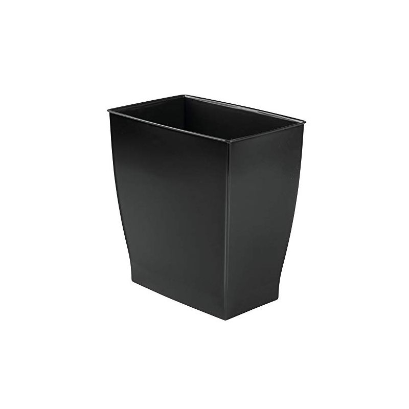 iDesign Mono BPA-Free Plastic Rectangular Waste Basket - 11.25" x 7.5" x 12", Gray
