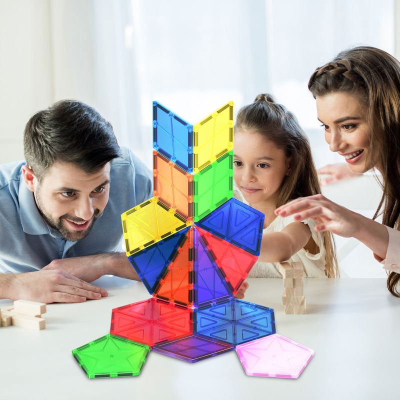 PICASSO-TILES 16 PC  Magnetic Tiles, Magnetic Building Blocks for Kids, Magnet for Kids 3+