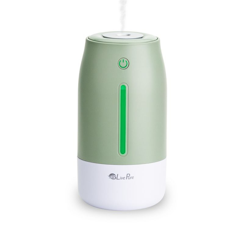 LivePure Aqua Glo Cool Mist Humidifiers for Bedroom. Small Humidifier for Babies, Nursery, Plants, Office. Ultrasonic Cool Mist Humidifier w/ Quiet