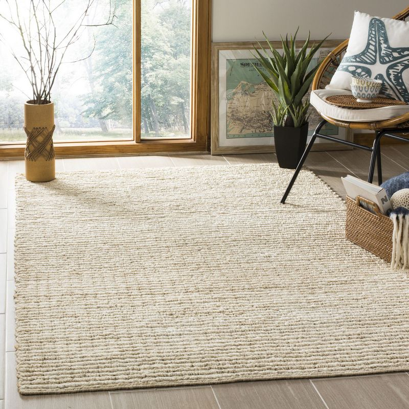 Natural Fiber NF750 Hand Woven Indoor Area Rug - Ivory - 5'x8' - Safavieh