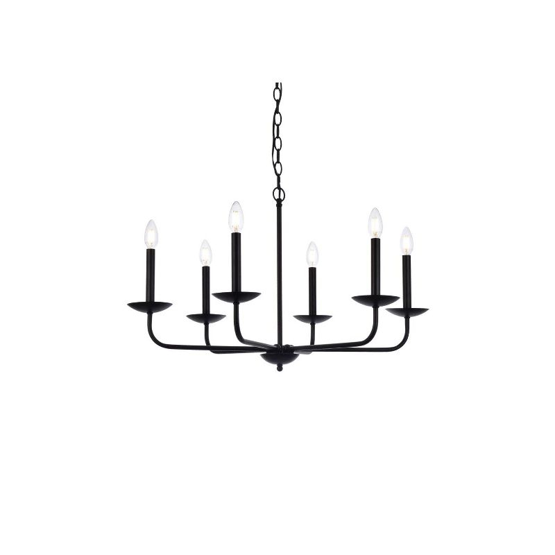 Elegant Lighting Cohen 30 inch pendant in black