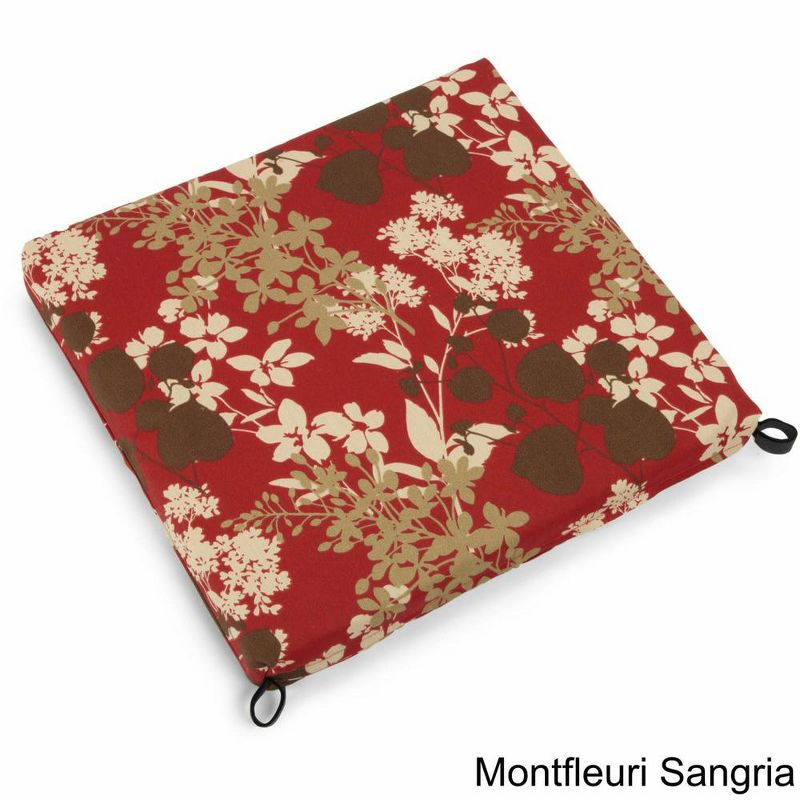 Blazing Needles, 20-inch by 19-inch Solid Outdoor Spun Polyester Chair Cushion