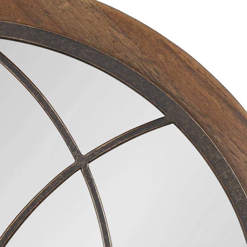 22" x 28" Nola Arch Wall Mirror Brown - Kate & Laurel All Things Decor: Modern Style, Wood Frame, Wall Mounted