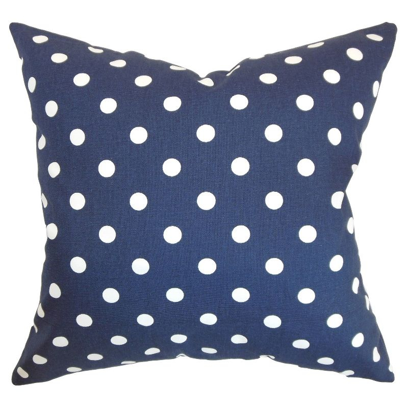 The Pillow Collection Vikas Polka Dots Reversible Throw Pillow