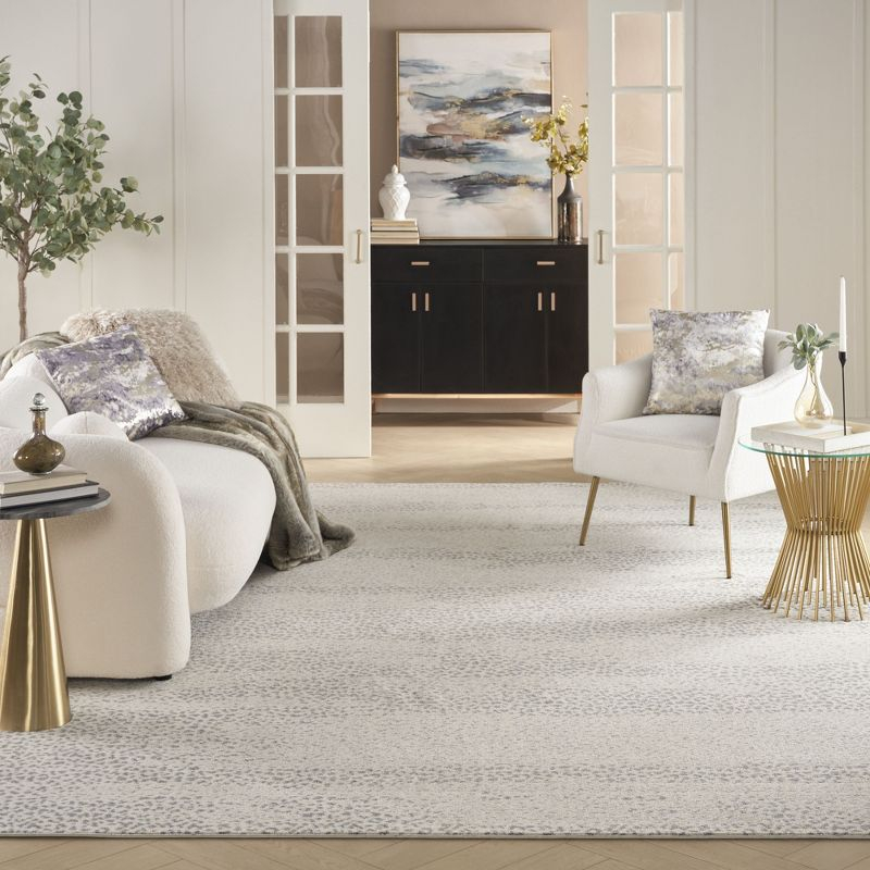 Inspire Me! Home Décor Elegance Modern Abstract Indoor Rug Beige Grey 7'10" x 10'6"