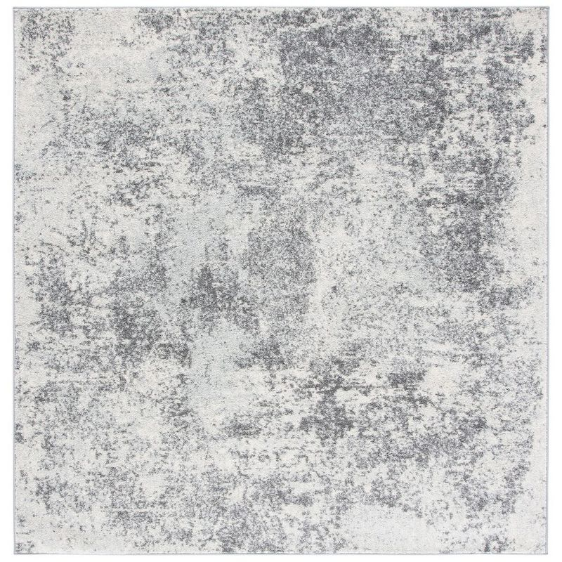 Tulum TUL209 Power Loomed Indoor Area Rug - Ivory/Grey - 5'x5' - Safavieh